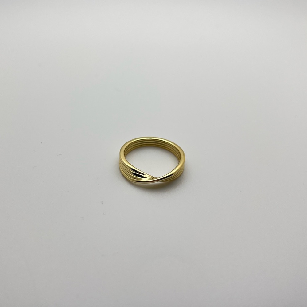 14k Gold Twisted Ring - Stackable Ring - 925 Ster… - image 4